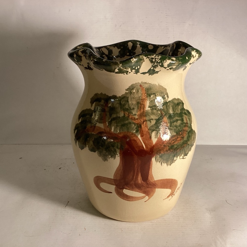 Alpine pottery utensil jar / vase, Roseville Ohio